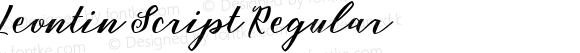 Leontin Script Regular