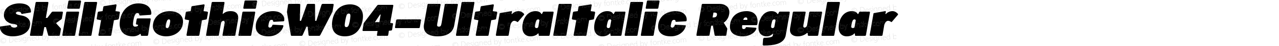 SkiltGothicW04-UltraItalic Regular