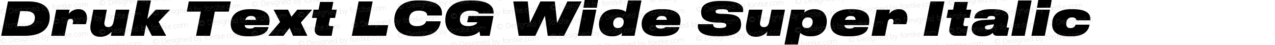 Druk Text LCG Wide Super Italic