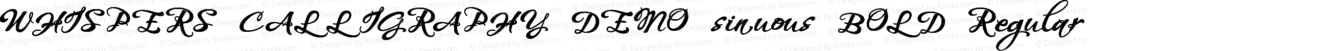 WHISPERS CALLIGRAPHY_DEMO_sinuous_BOLD Regular