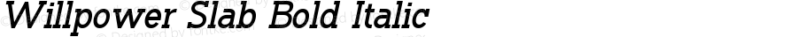 Willpower Slab Bold Italic