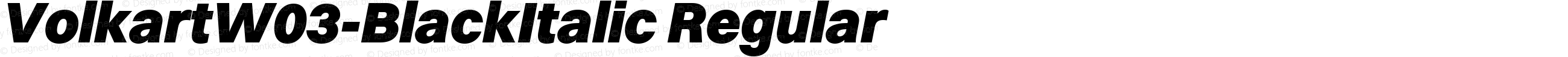 VolkartW03-BlackItalic Regular