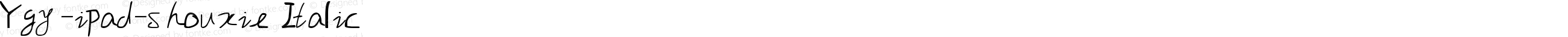 Ygy-ipad-shouxie Italic