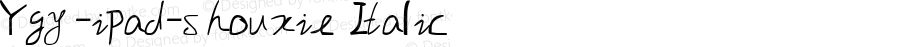 Ygy-ipad-shouxie Italic