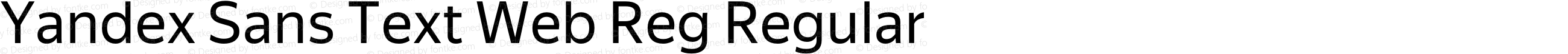 Yandex Sans Text Web Reg Regular