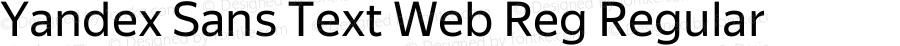 Yandex Sans Text Web Reg Regular Version 1.1 2015