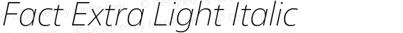 Fact Extra Light Italic