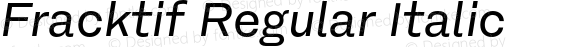 Fracktif Regular Italic