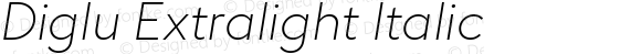 Diglu Extralight Italic