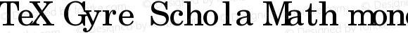 TeX Gyre Schola Math monospacified for Inconsolata Regular