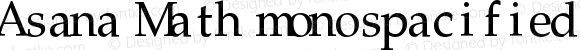 Asana Math monospacified for Inconsolata Normal