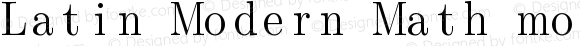 Latin Modern Math monospacified for DejaVu Sans Mono Normal