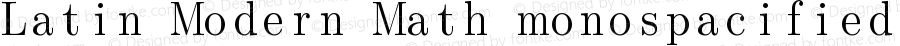 LatinModernMath monospacified for DejaVu Sans Mono