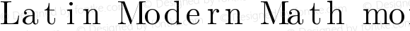 Latin Modern Math monospacified for Inconsolata LGC for Powerline Normal