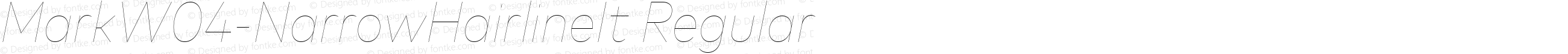 Mark W04 Narrow Hairline Italic