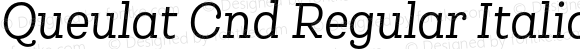 Queulat Cnd Regular Italic