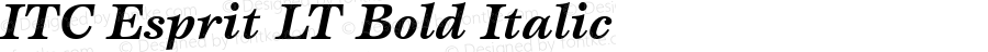 ITC Esprit LT Bold Italic