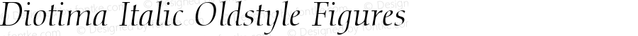 Diotima Italic Oldstyle Figures