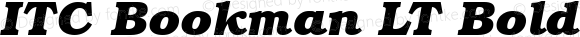 ITC Bookman LT Bold Italic