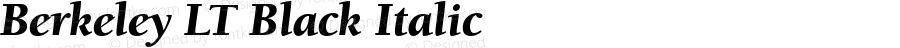 ITC Berkeley Oldstyle LT Black Italic