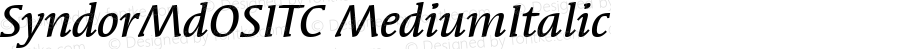 SyndorMdOSITC MediumItalic