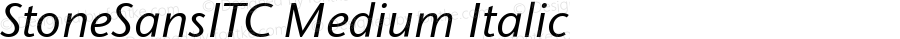 StoneSansITC Medium Italic