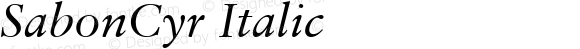 SabonCyr-Italic