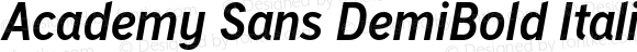 Academy Sans DemiBold Italic