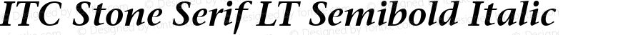 ITC Stone Serif LT Semibold Italic