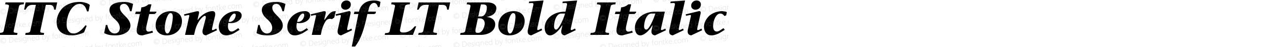 ITC Stone Serif LT Bold Italic