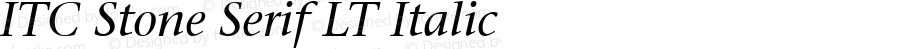 ITC Stone Serif LT Italic