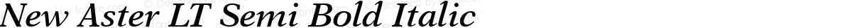New Aster LT Semi Bold Italic