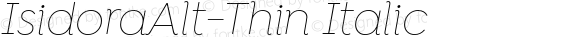 IsidoraAlt-Thin Italic