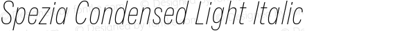 Spezia Condensed Light Italic