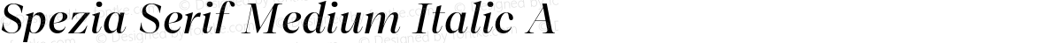 Spezia Serif Medium Italic A