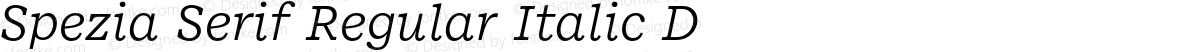 Spezia Serif Regular Italic D