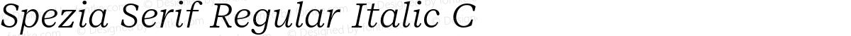 Spezia Serif Regular Italic C
