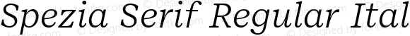 Spezia Serif Regular Italic C