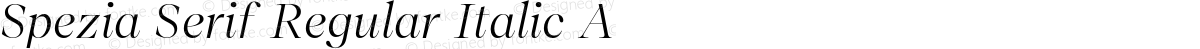 Spezia Serif Regular Italic A