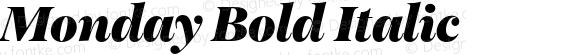 Monday Bold Italic