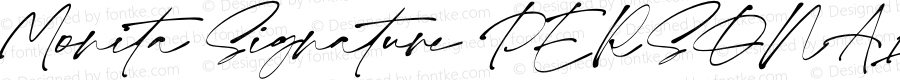 Monita Signature PERSONAL USE Regular Italic