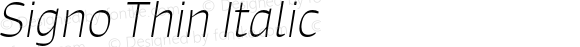 Signo Thin Italic