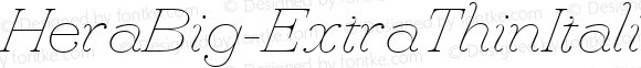 ☞HeraBig-ExtraThinItalic