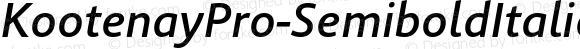 KootenayPro-SemiboldItalic Italic