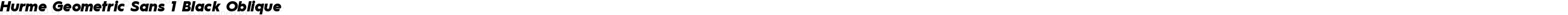 Hurme Geometric Sans 1 Black Oblique