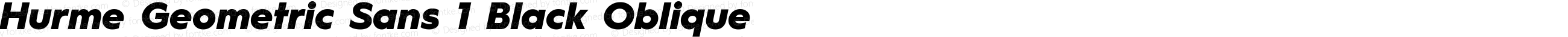 Hurme Geometric Sans 1 Black Oblique