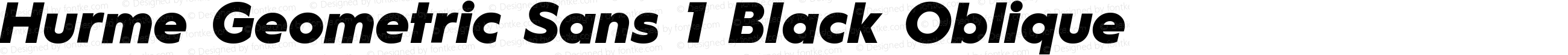 Hurme Geometric Sans 1 Black Oblique