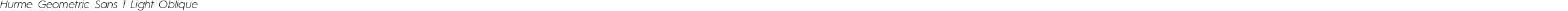 Hurme Geometric Sans 1 Light Oblique
