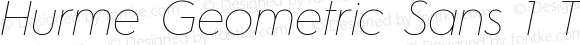 Hurme Geometric Sans 1 Thin Oblique