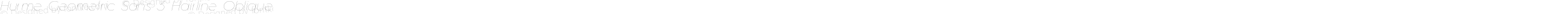 Hurme Geometric Sans 3 Hairline Oblique